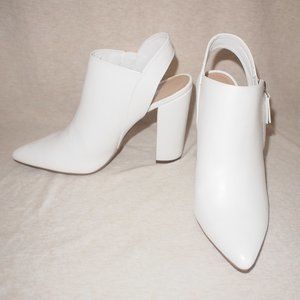 White Slingback Booties